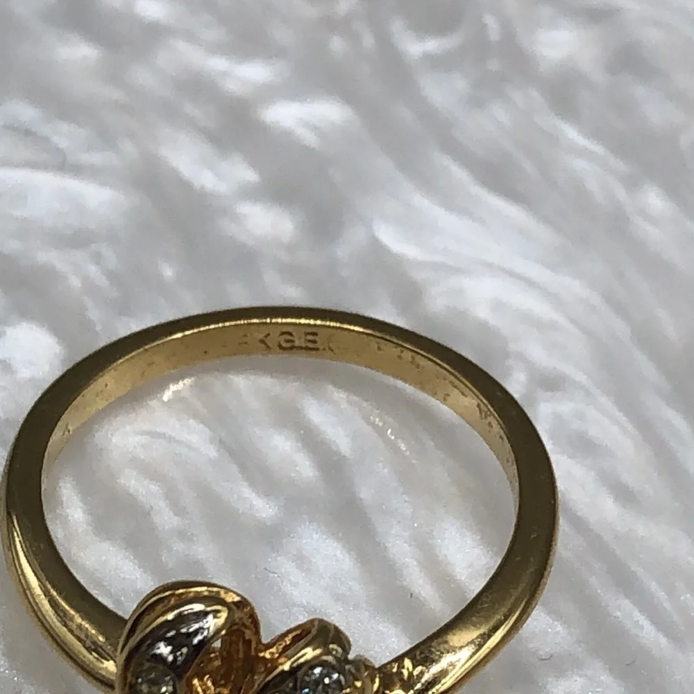 Vintage 8k Gold Electroplated Faux Gemtsone Costume Ring